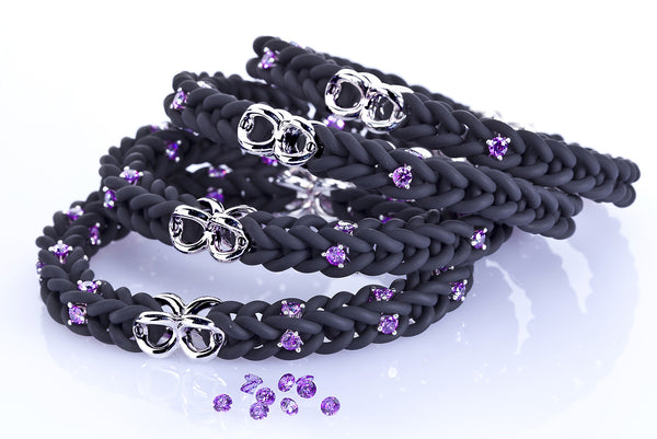 kautschukarmband_silber_kautschuk_swarovski-zirkonias_sportlich elegant_modern_bequem_kairos_ramona matthaei
