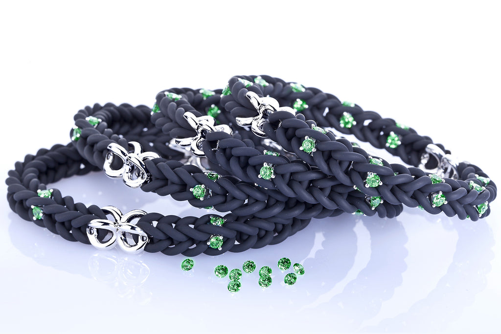kautschukarmband_silber_kautschuk_swarovski-zirkonias_sportlich elegant_modern_bequem_kairos_ramona matthaei
