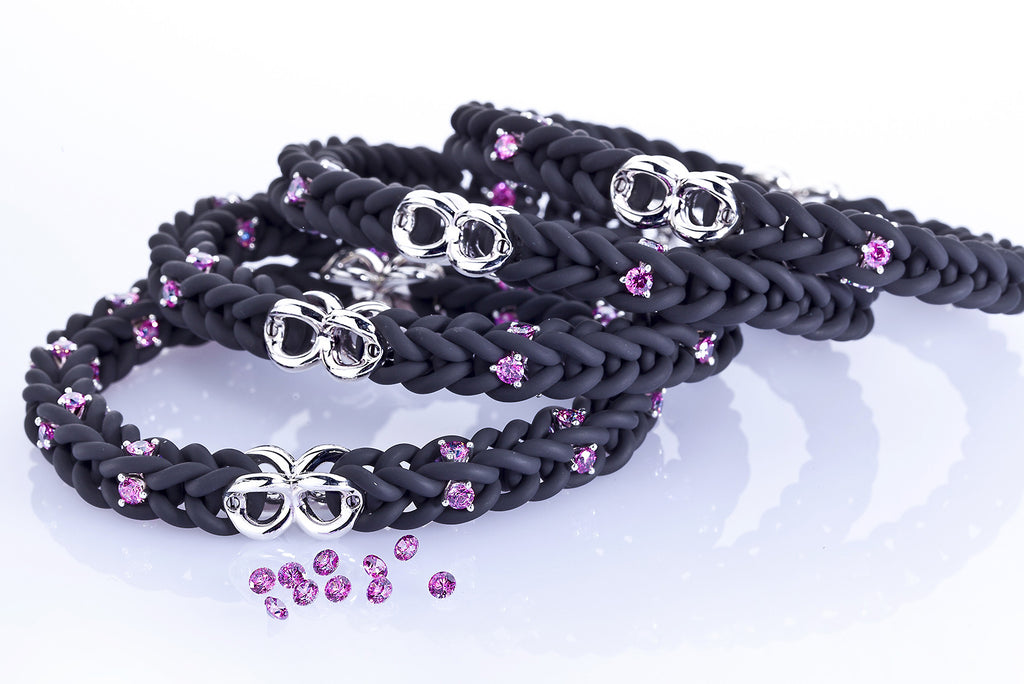 kautschukarmband_silber_kautschuk_swarovski-zirkonias_sportlich elegant_modern_bequem_kairos_ramona matthaei