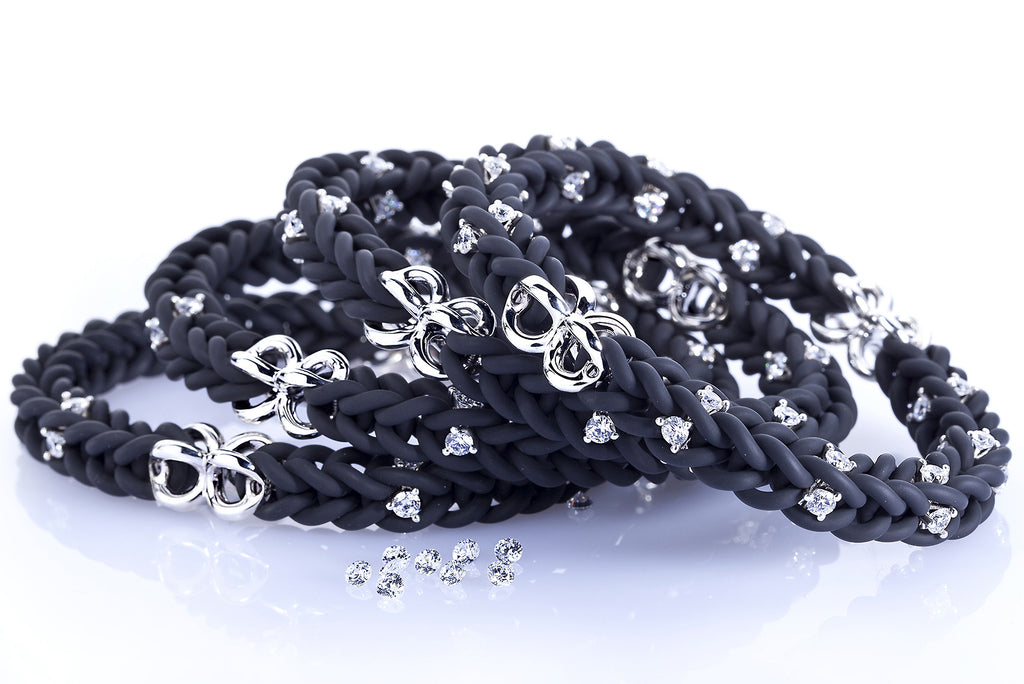 kautschukarmband_silber_kautschuk_swarovski-zirkonias_sportlich elegant_modern_bequem_kairos_ramona matthaei
