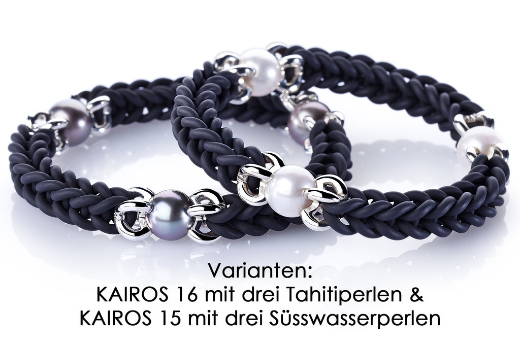 kautschuk armband_schmuck_kairos_silber_hochwertig_tahitiperle_perlen_handgefertigt_handarbeit_ramona matthaei